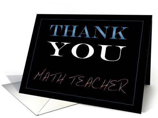 Thank You Math Teacher card (442889)