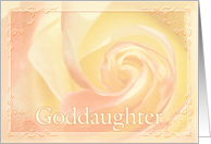 Goddaughter, I miss you, Heart of the Rose card
