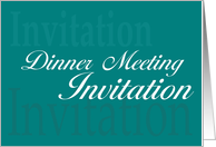 Dinner Meeting Invitation card