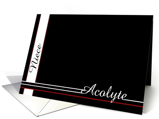 Niece, Thank you for being Acolyte card (467003)