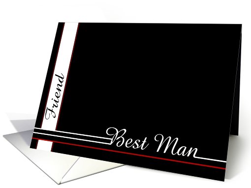 Friend, Thank you for being Best Man card (467025)