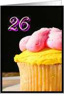 Happy 26th Birthday muffin card