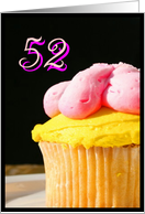 Happy 52nd Birthday muffin card