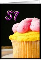 Happy 57th Birthday muffin card