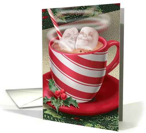 Christmas Marshmallow Hot Tub card (889649)