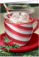 Christmas Marshmallow Hot Tub card