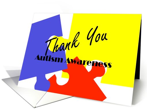 Autism Awareness Thank You card (407111)