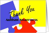 Autism Awareness Thank You card