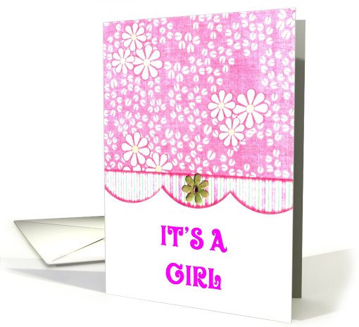 Baby Girl Announcement card (499332)