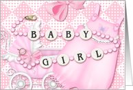 Baby Shower Invitation - Pink - Baby Girl card