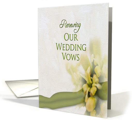 Renewing Wedding Vows - Invitation - Yellow floral card (1086610)