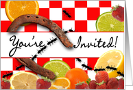 Picnic Invitation - You’re Invited - Ants - Horseshoe - Tabletop card