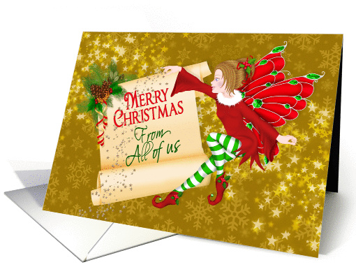 Christmas - From All of Us - Fairy Elf card (1126654)