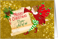 Christmas - From All of Us - Fairy Elf card