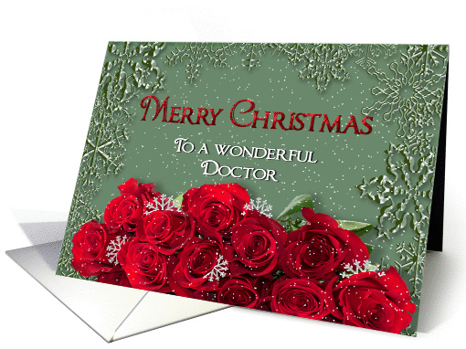 Christmas - Doctor - Snow/Roses card (1127382)