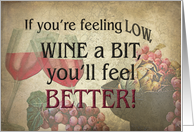 Encouragement - Wine - Humor card