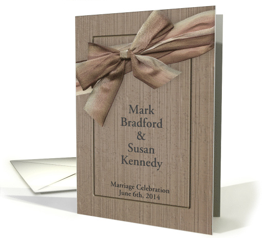 Wedding Invitation - Beige/Brown - Name Personalization/Front card