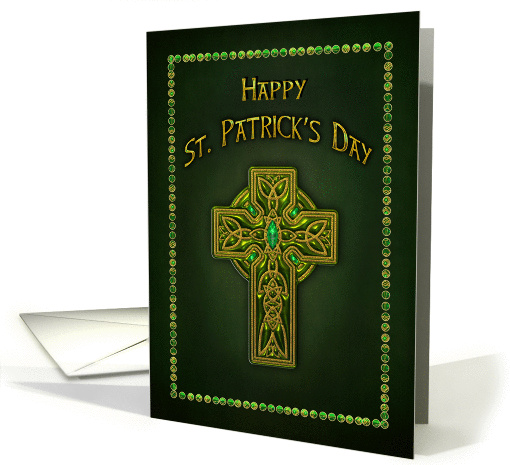 Happy St. Patrick's Day - Green - Celtic Cross card (1248026)