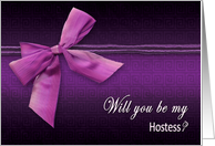 HOSTESS - Bridal Request - Purple/Bow card