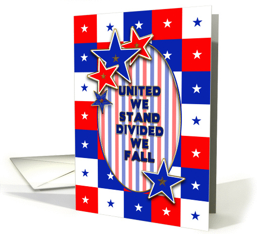 American Patriotic - Red - White - Blue - Stars card (1284464)