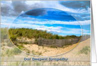 Deepest Sympathy - Scenic Beach with Oval Inset - card