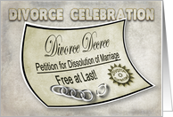 Divorce Party Invitation - Decree - Broken Chain card