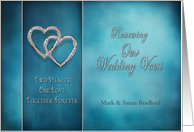 RENEWING WEDDING VOWS - Invitation - Two Hearts - Name Insert card