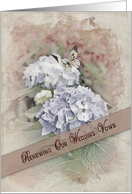 Renewing Wedding Vows Invitation - Hydrangea - Vintage card