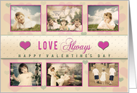 Valentine Photo Card - Hearts - (6 Photo inserts) card