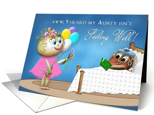GET WELL AUNT Potato Family Collection - FUNNY card (1357704)