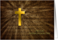 Pastor Appreciation Day - John 3:16 - Cross - Sun-rays card