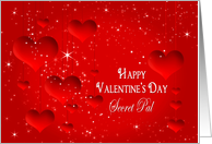Valentine’s Day - Secret Pal - Red Hearts and Stars card