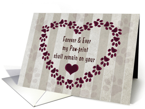 Pet Sympathy - Paw-Prints on the Heart card (1433350)