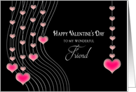 Valentine’s Day - Friend - Hanging Hearts card