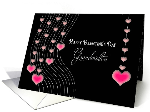 Valentine's Day, Grandmother, Hanging Pink Hearts card (1463030)