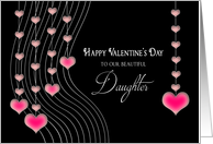 Valentine’s Day - Daughter - Hanging Hearts card