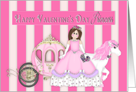 Valentine’s Day - Princess - Pink with Fairytale Carriage card