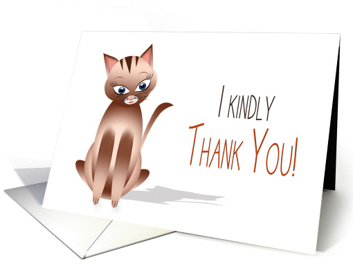 Thank You - Kitty Cat - Blank card (1463596)