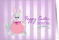 Easter - Secret Pal - Bunny - Lavender Stripes - Daisy card