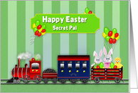 Easter, Secret Pal, Choo Choo Train, Bunnies and Balloons card