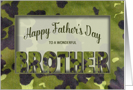 Father’s Day, Brother, Green Camo, Masculine card