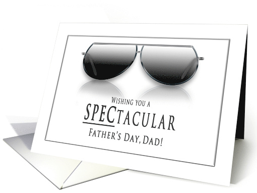 Father's Day - Dad, Sunglasses, Gray and White card (1479132)