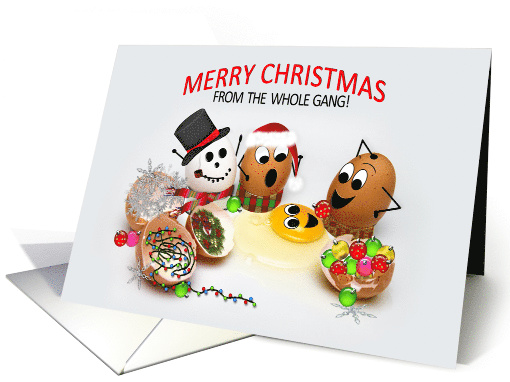 Christmas, From the Gang,Humor, Eggs, Decorations card (1479162)
