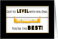 FATHER’S DAY, Dad, Hanging Construction Level card