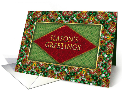 Christmas, Season's Greetings, Business,Faux Jewel Border... (1493474)