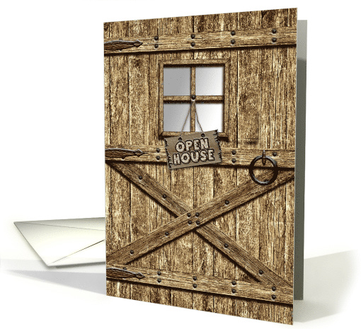 Rustic Country Door, Open House Invitation card (1502654)
