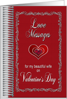 Valentine’s Day, Wife, Love Messages, Notebook, Red card