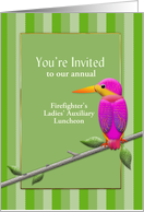 You’re Invited, Invitation with FuchsiaTropical Bird,Personalize Front card