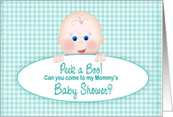 Baby Shower Invitation, Peek a Boo, Baby’s Inviting Guests card