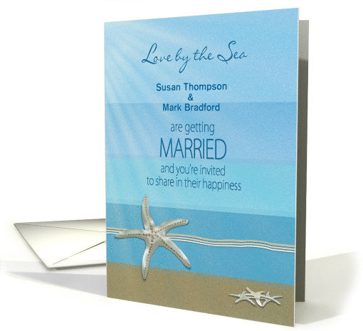 Wedding Invitation, Love by the Sea, Starfish, Name card (1535392)